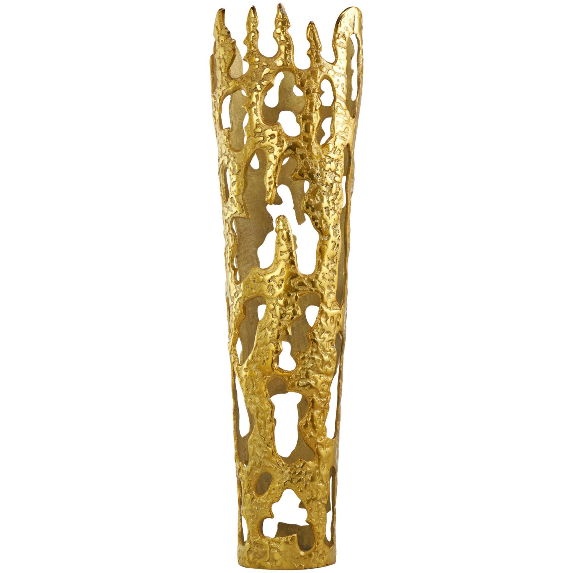 31" Contemporary Aluminum Melting Drip Vase